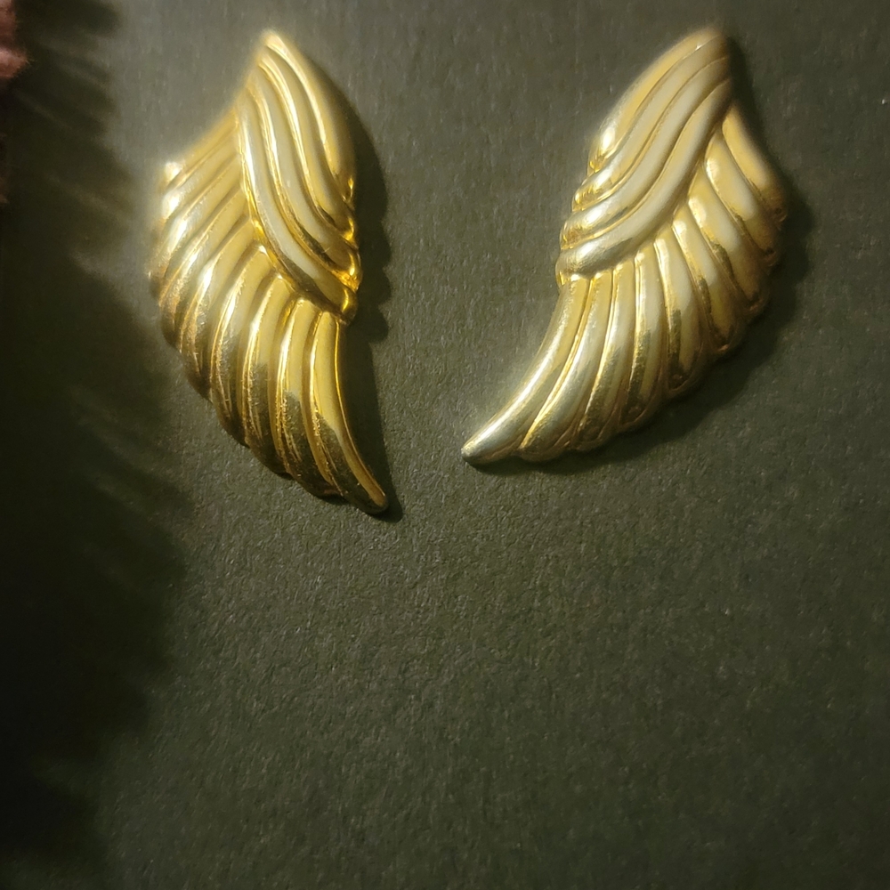 Gold Wing Shaped Earrings